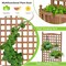 Dark Brown Fir Wood Plant Trellis Planter with Lockable Wheels and Deep 6.5" Planting Bed